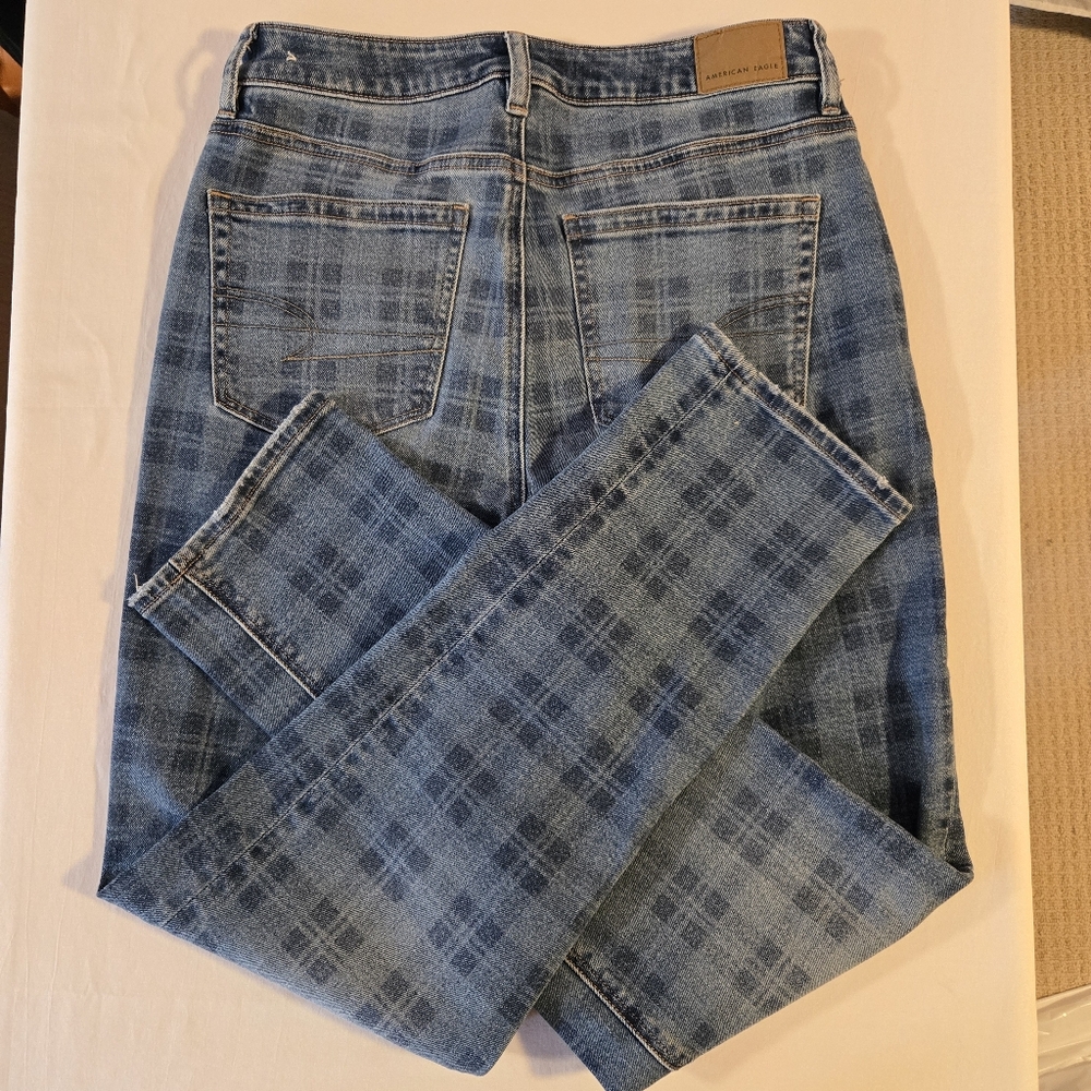 American Eagle Plaid Jeans - Size‎ 27 - Picture 4 of 8